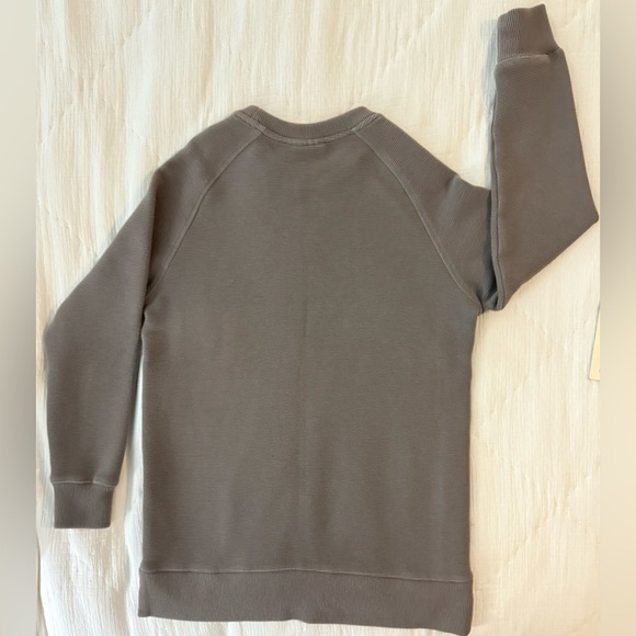 Varley Women’s Vine Side Zip Sweatshirt XS Taupe Brown Ribbed Pullover - Picture 7 of 10